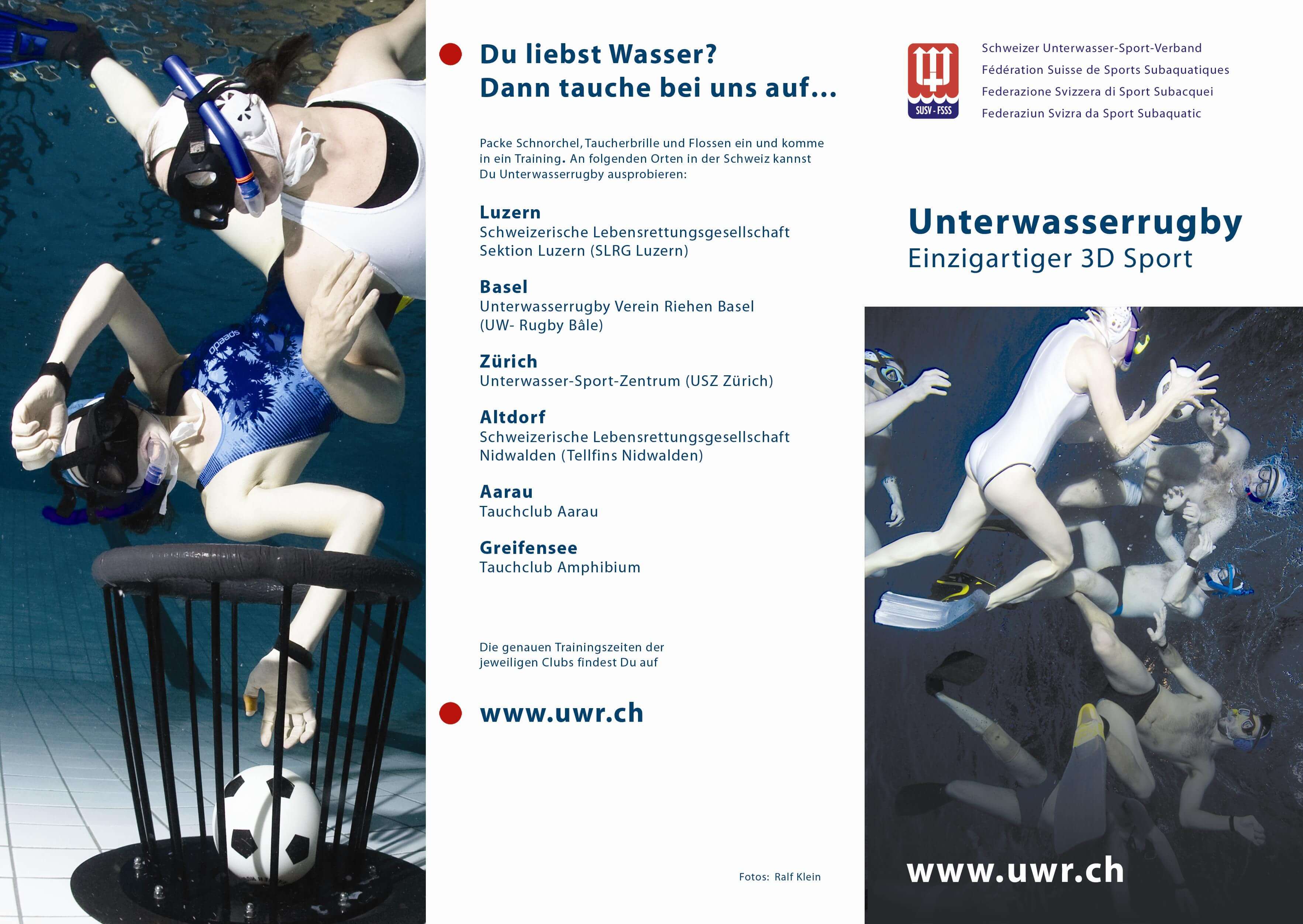 Unterwasserrugby Aussenseite Flyer